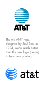 AT&T old and new logos