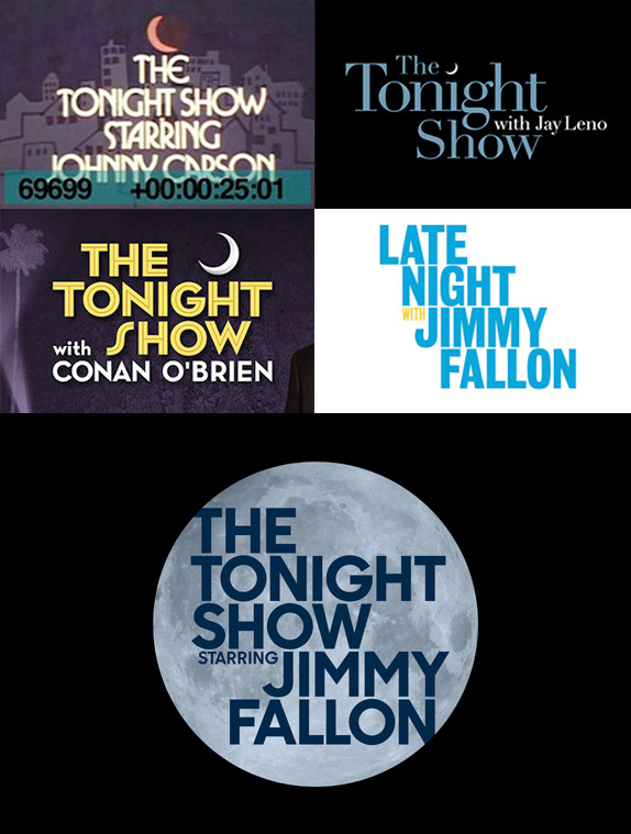 Evolution of the Tonight Show Logo